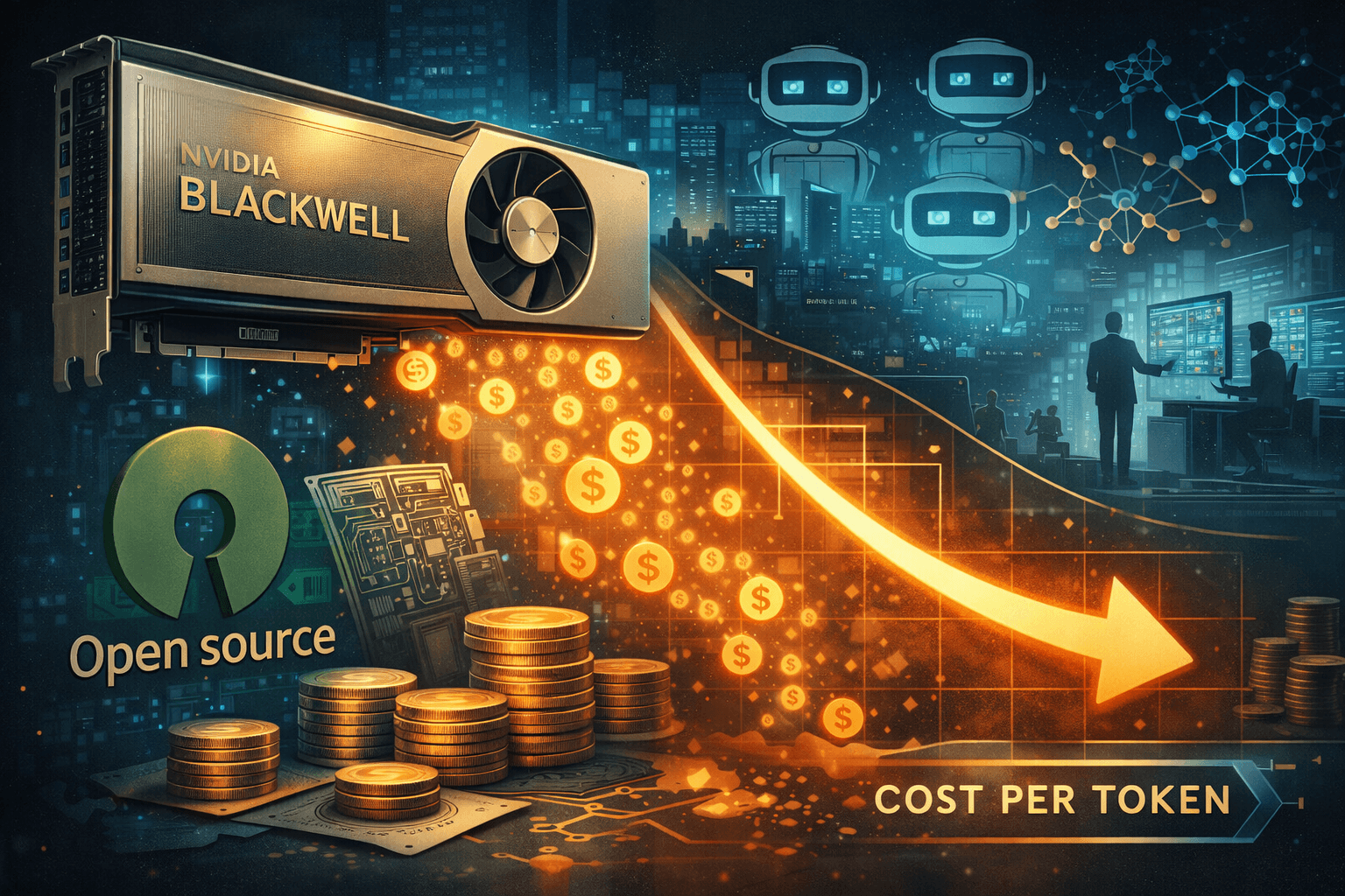 Inference providers say tokens are 10 times cheaper on Blackwell, and the real battle is shifting up the stack